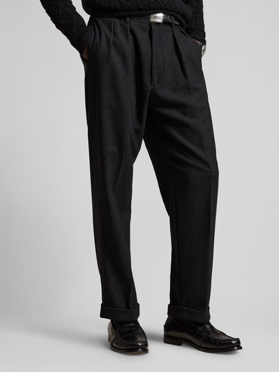 Polo Ralph Lauren Bundfaltenhose aus Wolle mit Bundfalte Anthrazit Melange 4