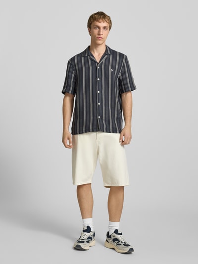REVIEW Relaxed Fit Freizeithemd mit Logo-Stitching Marine 1