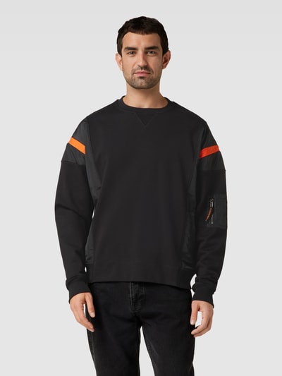 ELIAS RUMELIS Sweatshirt met mouwzak, model 'Geoffrey' Zwart - 4