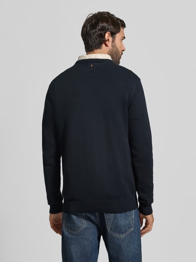 PME Legend Sweter z dzianiny z czystej bawełny z wyhaftowanym logo Granatowy 5