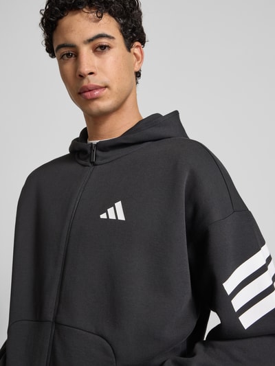 adidas Sportswear Regular Fit Sweatjacke mit Känguru-Tasche Black 3