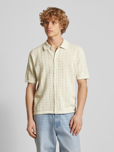 Jack & Jones Regular fit vrijetijdsoverhemd met polokraag, model 'TYLER' Beige - 4