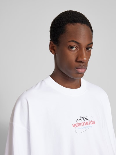 VETEMENTS Oversized T-Shirt aus reiner Baumwolle Weiss 3