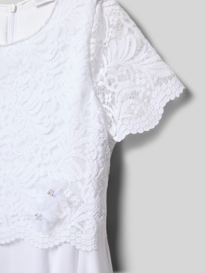 Weise Regular fit jurk met kant Wit - 2