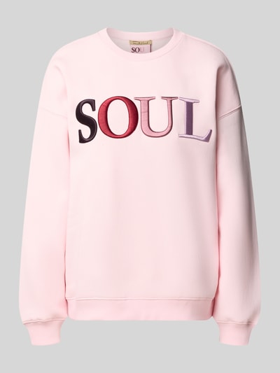 Smith and Soul Sweatshirt met soul borduursel Roze - 1