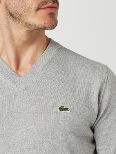 Lacoste Pullover van wolmix  Zilver gemêleerd - 3