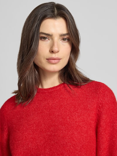 Gestuz Relaxed Fit T-Shirt aus Alpaka-Mix Modell 'Alpha' Rot 3