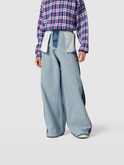 VETEMENTS Baggy Fit Jeans im Inside-Out-Design Hellblau 4