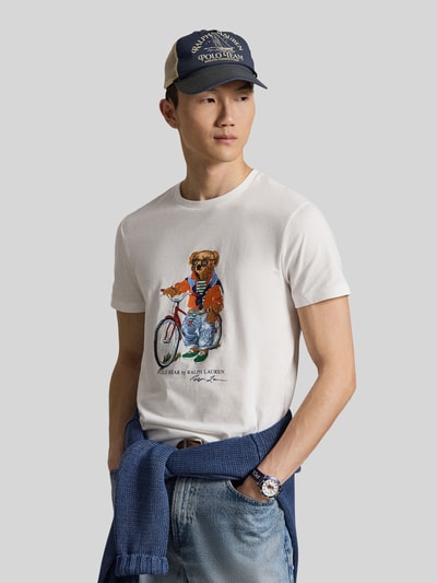 Polo Ralph Lauren slim fit T-shirt met polo bear-print Wit - 4