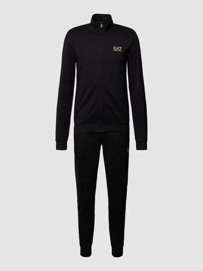 EA7 Emporio Armani Sweatanzug in unifarbenem Design Black 2