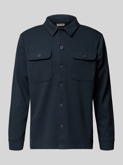 Only & Sons Regular fit overhemdjack met licht structuurmotief, model 'NEWKODYL' Donkerblauw - 2