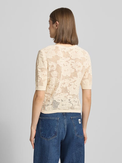 ONLY Regular Fit Strickjacke mit Baumwoll-Anteil Modell 'CHLOE' Ecru 5