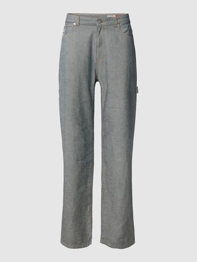 REVIEW MATW x REVIEW - loose fit jeans met labelstitching Middengrijs - 2