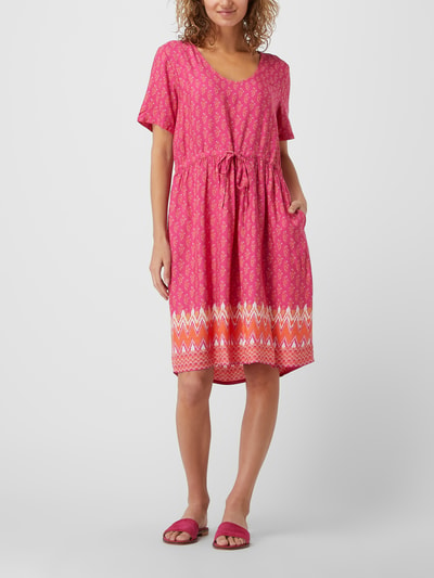 CREAM Kleid mit Ikat-Muster Pink 1