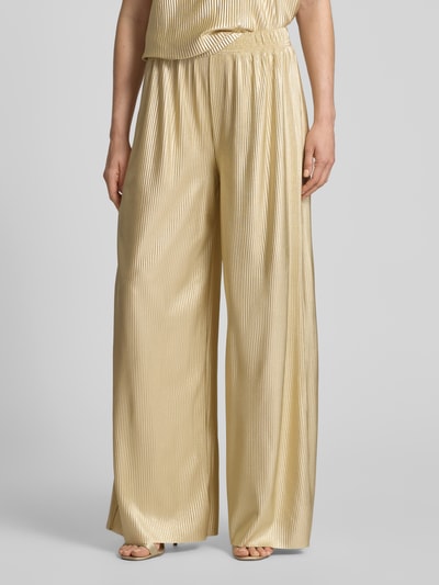 B.Young Broek met plissévouwen en elastische band, model 'PILLE' Goud gemêleerd - 4