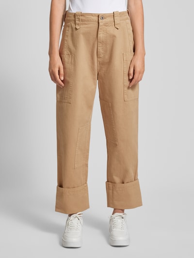 Pepe Jeans Stoffen broek met opgestikte zakken, model 'ANAIS' Beige - 4