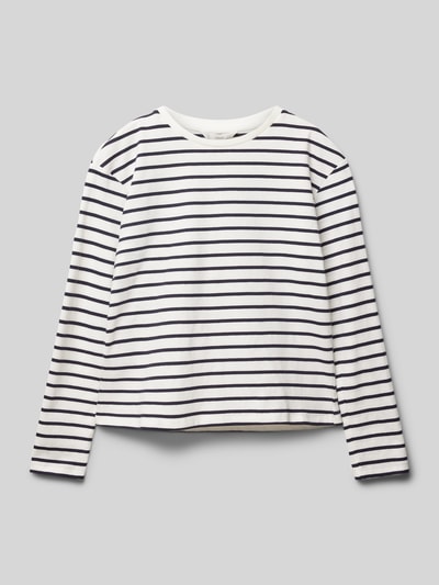 Mango Longsleeve mit geripptem Rundhalsausschnitt Marine 1