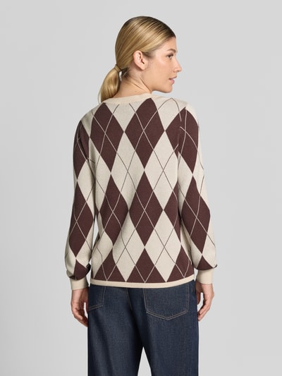 VILA Strickpullover aus Viskose-Mix Modell 'TIF' Dunkelbraun 5