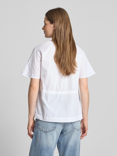 Samsøe Samsøe Regular Fit Bluse mit V-Ausschnitt Modell 'SATOMA' Weiss 5