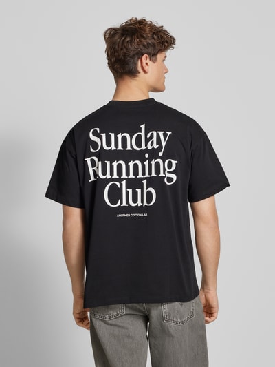 ANOTHER COTTON LAB Oversized T-Shirt mit Statement-Print Modell Sunday Running Club' Black 5