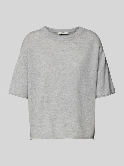 0039 Italy Bluzka z dzianiny z mieszanki kaszmiru model ‘Ines’ Jasnoszary 2