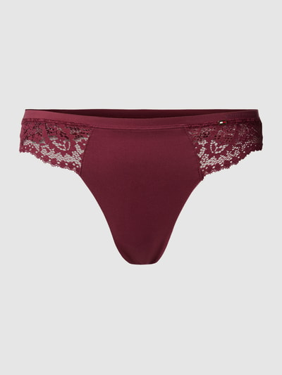 TOMMY HILFIGER String met labeldetail, model 'LACE' Donkerrood - 2