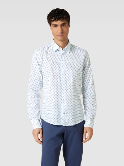 JOOP! Collection Koszula biznesowa o kroju slim fit ze wzorem na całej powierzchni model ‘Pit’ Jasnoniebieski 4