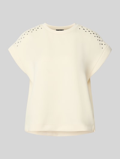 Zero Strickshirt mit Viskose-Anteil und Nietenbesatz Beige 2