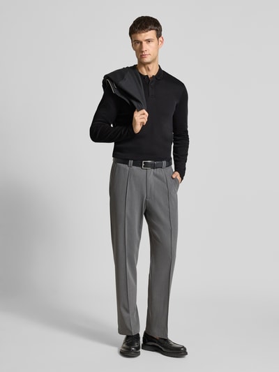 Christian Berg Men Regular Fit Poloshirt mit Knopfleiste Black 1