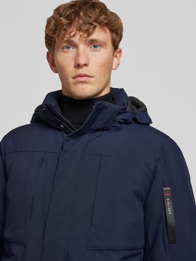 s.Oliver RED LABEL Regular fit parka met afneembare capuchon en waterafstotende functie Blauw - 3