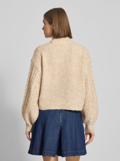 Only Regular fit gebreide pullover met wol, model 'LIDA' Offwhite gemêleerd - 5