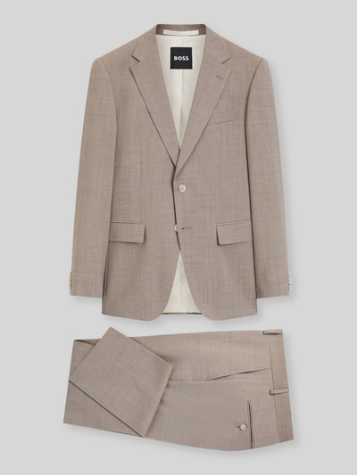 BOSS Slim Fit Anzug aus reiner Schurwolle Modell 'H-HUGE-2PCS-263' Beige 1