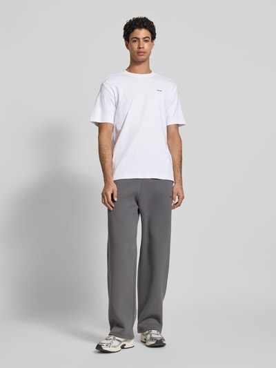 Męski t-shirt z nadrukiem z logo, krój regular fit, model 'True', okrągły dekolt, długość tyłu w rozmiarze M: 66 cm, G-Star Raw, pełen widok z przodu