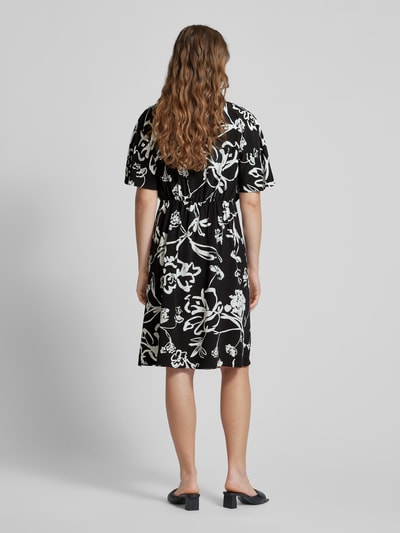 s.Oliver BLACK LABEL Knielange jurk met all-over print Zwart - 5