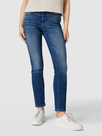 Cambio Slim Fit Jeans mit Ziernähten Modell 'PARLA' Blau 4