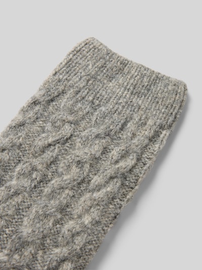 camano Sokken met kabelpatroon Lichtgrijs - 2