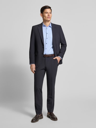 Jake*s Regular fit zakelijk overhemd van katoen met kentkraag Bleu - 1