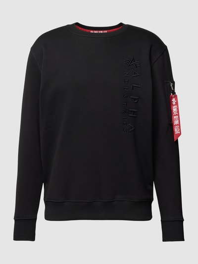 Alpha Industries Sweatshirt mit Label-Stitching Black 2