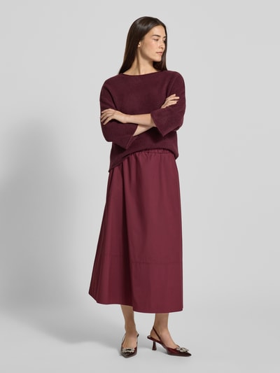 ROBE LÉGÈRE Midirock mit elastischem Bund Bordeaux 1
