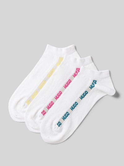 HUGO Sneaker-Socken aus Baumwoll-Mix Modell '3P AS SIDE TAPE CC' Weiss 1