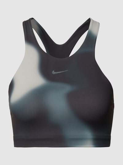 NIKE TRAINING Bustier mit Label-Print Dunkelgrau 2