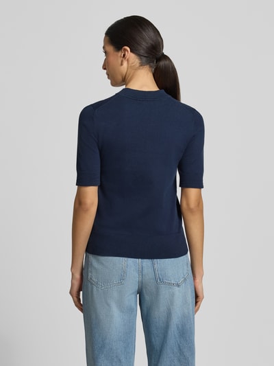 Tommy Hilfiger Sweter z dzianiny o kroju regular fit z mieszanki bawełny Granatowy 5