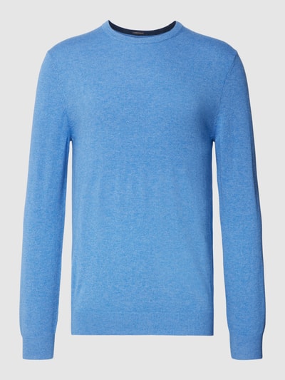 Christian Berg Men Pullover met wol in effen design Bleu gemêleerd - 2