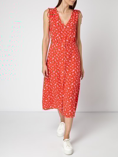 Jake*s Casual Hemdblusenkleid mit floralem Muster Terrakotta 1