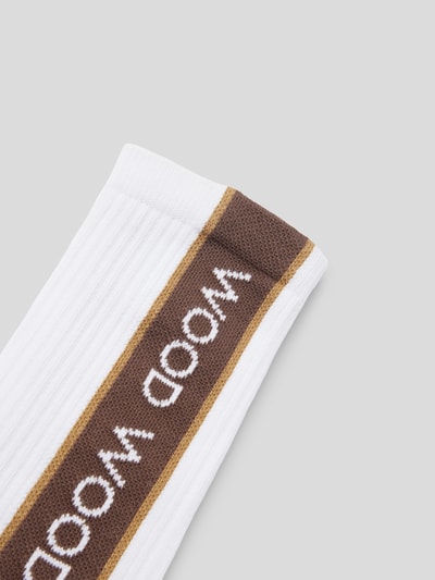 WOOD WOOD Socken mit Label-Print Hellbraun 2