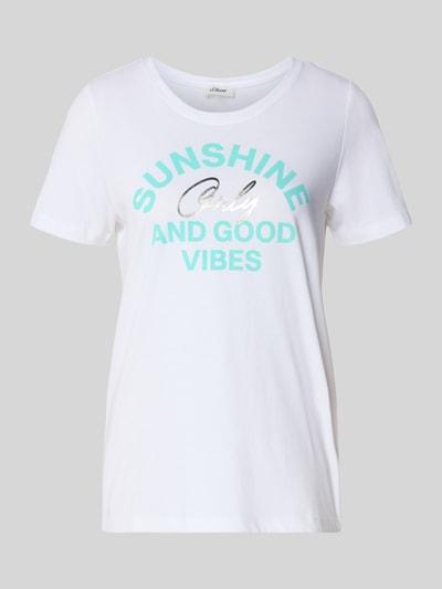 s.Oliver RED LABEL Regular fit T-shirt met print aan de voorkant Wit - 2