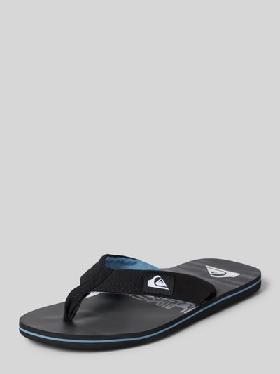 Quiksilver Teenslippers met labelpatch model 'MOLOKAI LAYBACK II' Zwart - 1