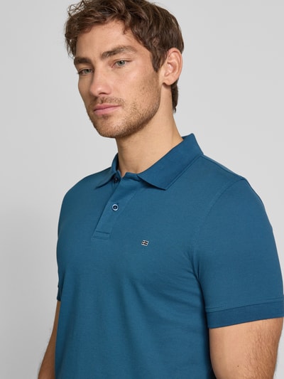 Christian Berg Men Poloshirt mit Label-Stitching Petrol 3