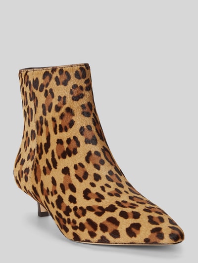 Lauren Ralph Lauren Stiefelette mit Kitten Heel aus Rindsnappa Hellbraun 1