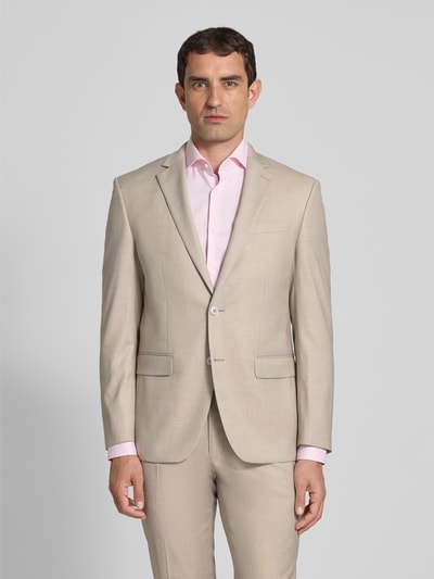 HECHTER PARIS Slim fit pak met reverskraag Beige - 4